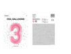 Picture of FOIL BALLOON NUMBER 3 PASTEL PINK 34 INCH